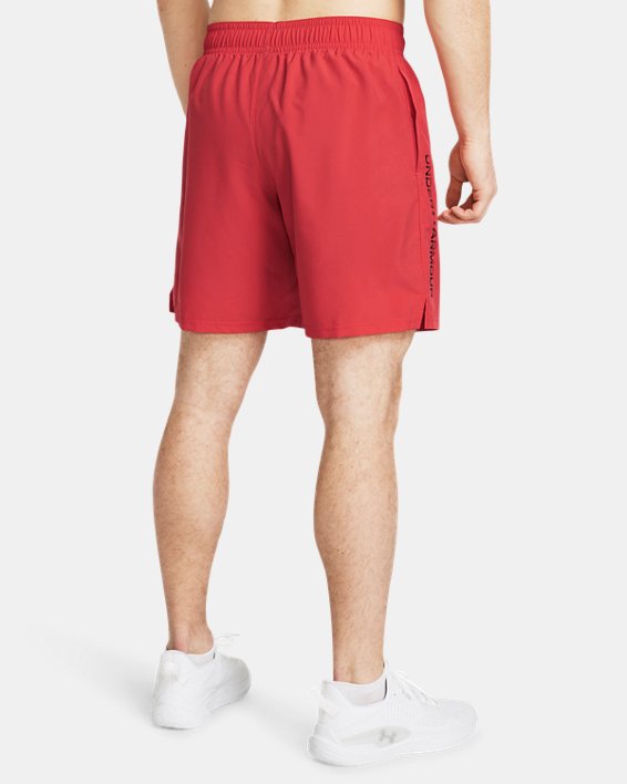 Men's UA Tech™ Woven Wordmark Shorts, Red, pdpMainDesktop image number 1